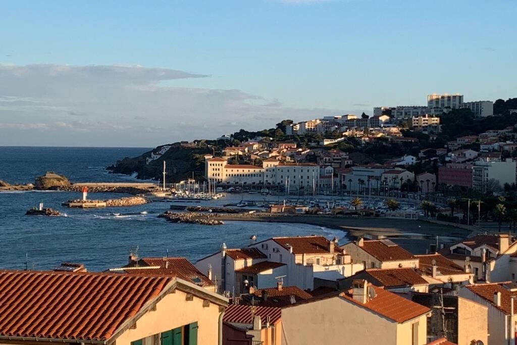 Attique à Banyuls - vue mer et montagne Extérieur photo